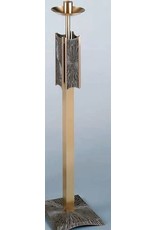 Regal Paschal Candlestick, Fixed, 48", 12.5" Square Base, Satin