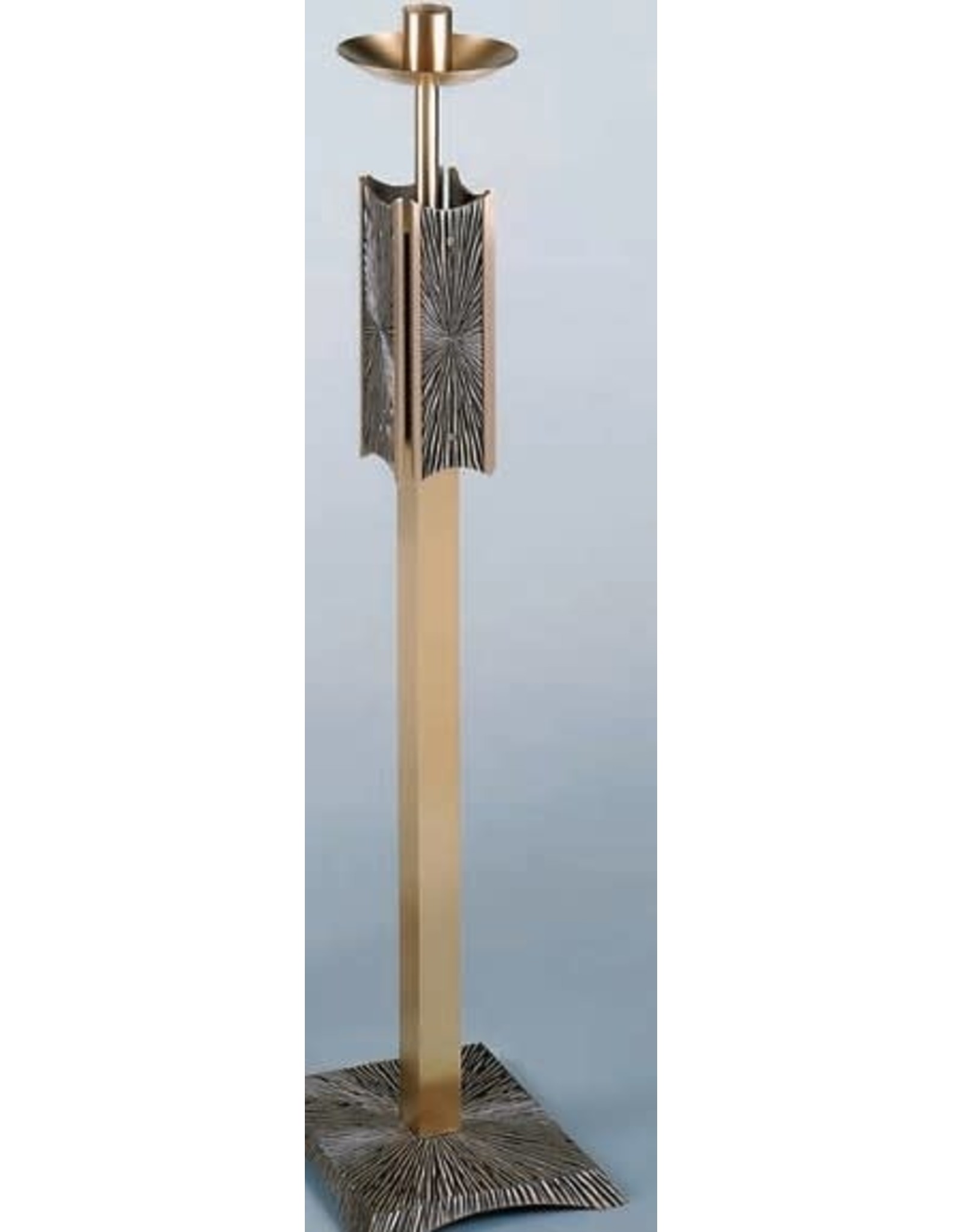 Regal Paschal Candlestick, 48" H, 12.5" Square Base, Satin