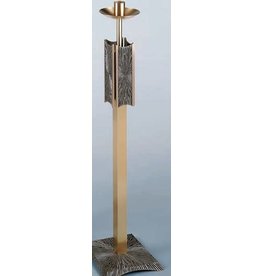 Regal Paschal Candlestick, 48" H, 12.5" Square Base, Satin