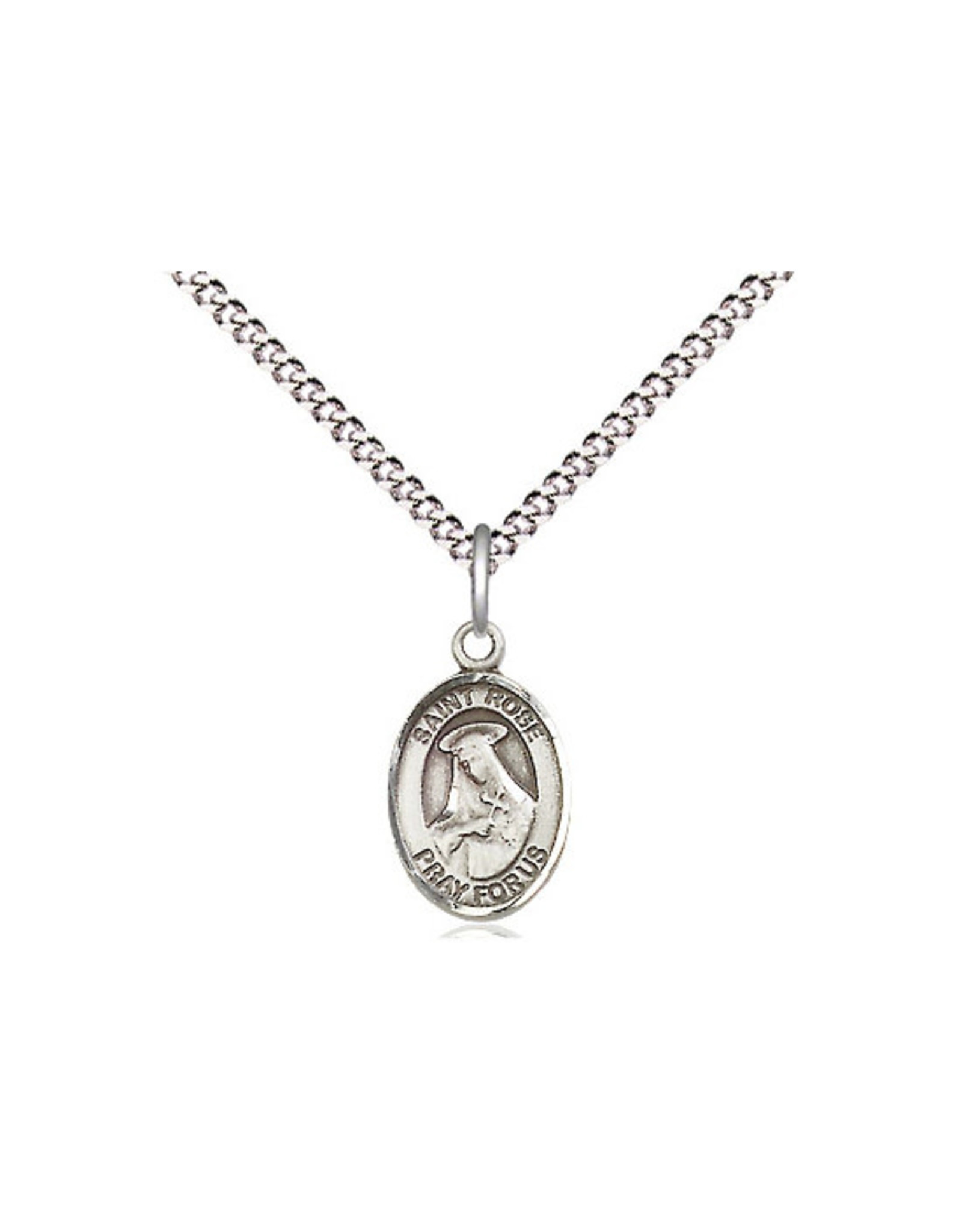 Bliss St. Rose of Lima Medal, Sterling Silver on 18" Chain