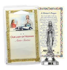 Hirten Auto Statue with Prayer Card, Our Lady of the Highway