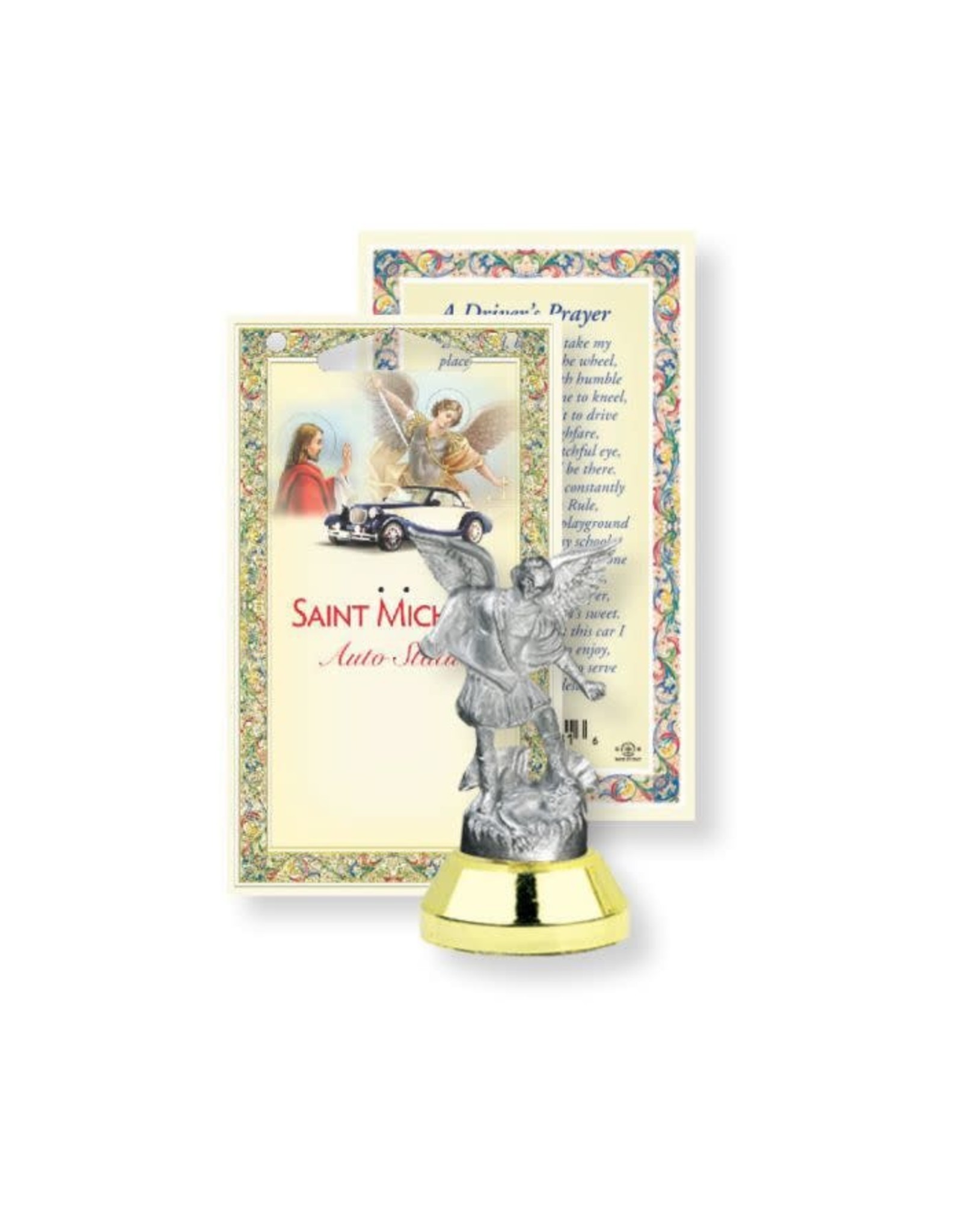 Hirten St. Michael Auto Statue with Prayer Card