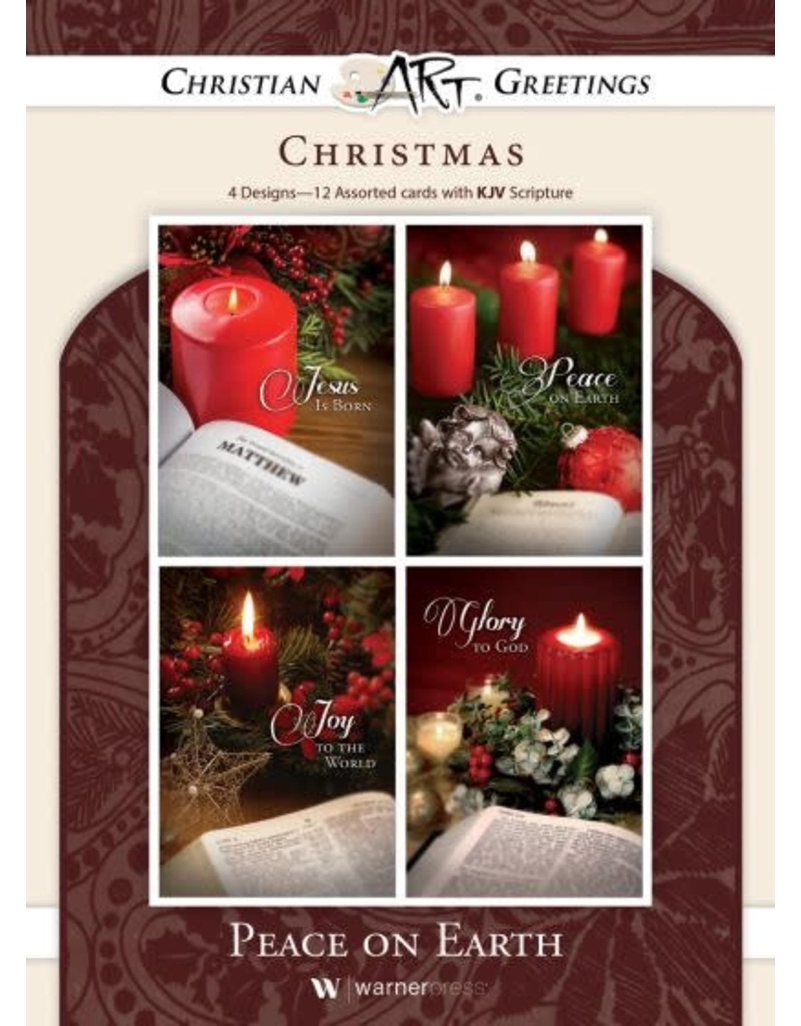 Hermitage Art Boxed Christmas Cards - Peace on Earth, KJV (12)