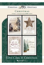 Hermitage Art Boxed Christmas Cards - Love Came at Christmas, NIV (12)