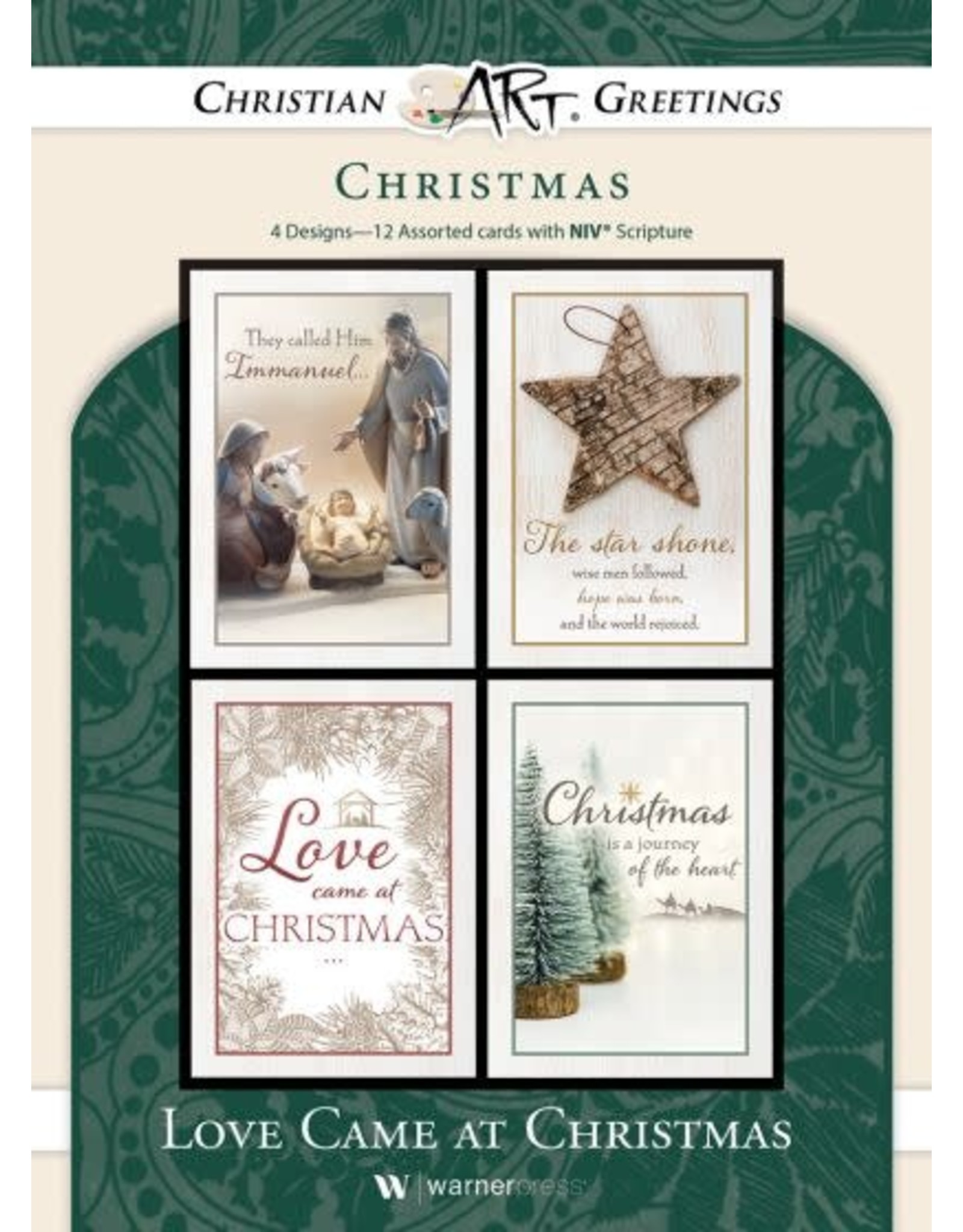 Hermitage Art Boxed Christmas Cards - Love Came at Christmas, NIV (12)