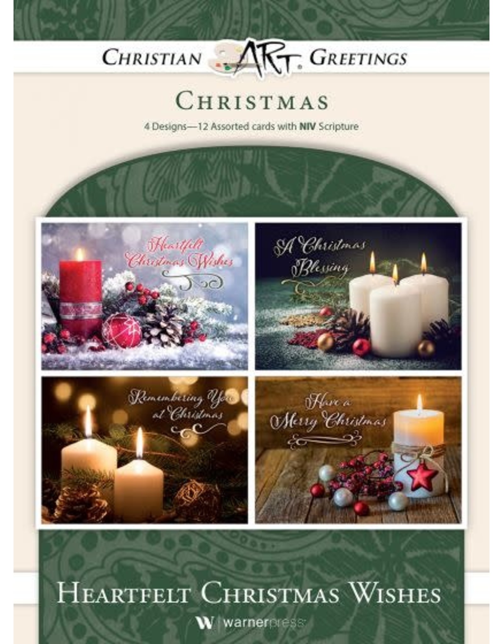 Hermitage Art Boxed Christmas Cards - Heartfelt Christmas Wishes, NIV (12)