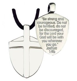Terra Sancta Pendant - Cross, Shield of Faith (24" Black Cord)