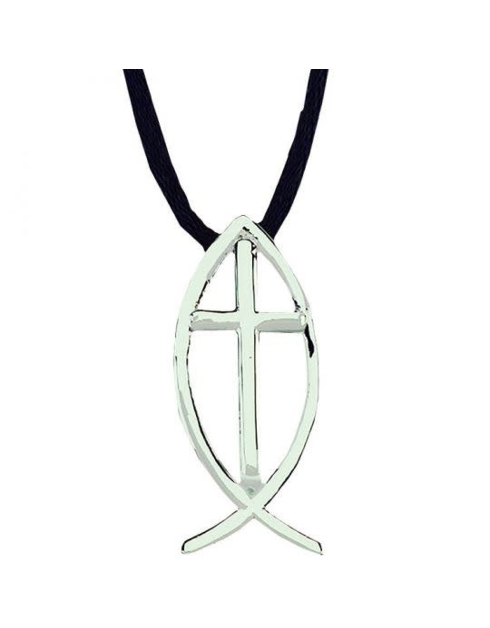 Terra Sancta Pendant - Cross, Savior (24" Black Cord)