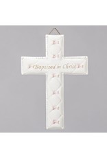 Roman Baptism Cross - Pink