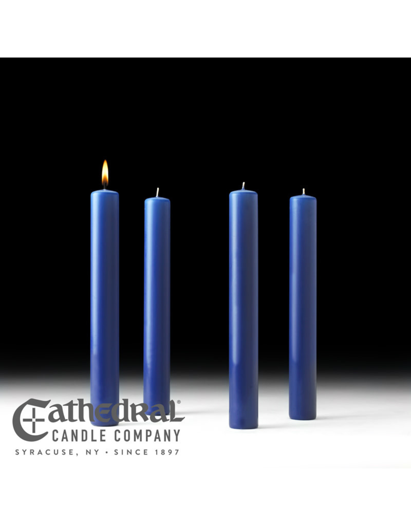 Cathedral Candle 51% Beeswax Advent Candles 1.5x12 (4 Sarum Blue)