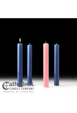 Cathedral Candle 51% Beeswax Advent Candles 1.5x12 (3 Sarum Blue, 1 Rose)
