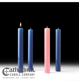 Cathedral Candle 51% Beeswax Advent Candles 1.5x12 (3 Sarum Blue, 1 Rose)