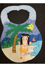 Kubla Crafts Bib - Hula Girl on Beach