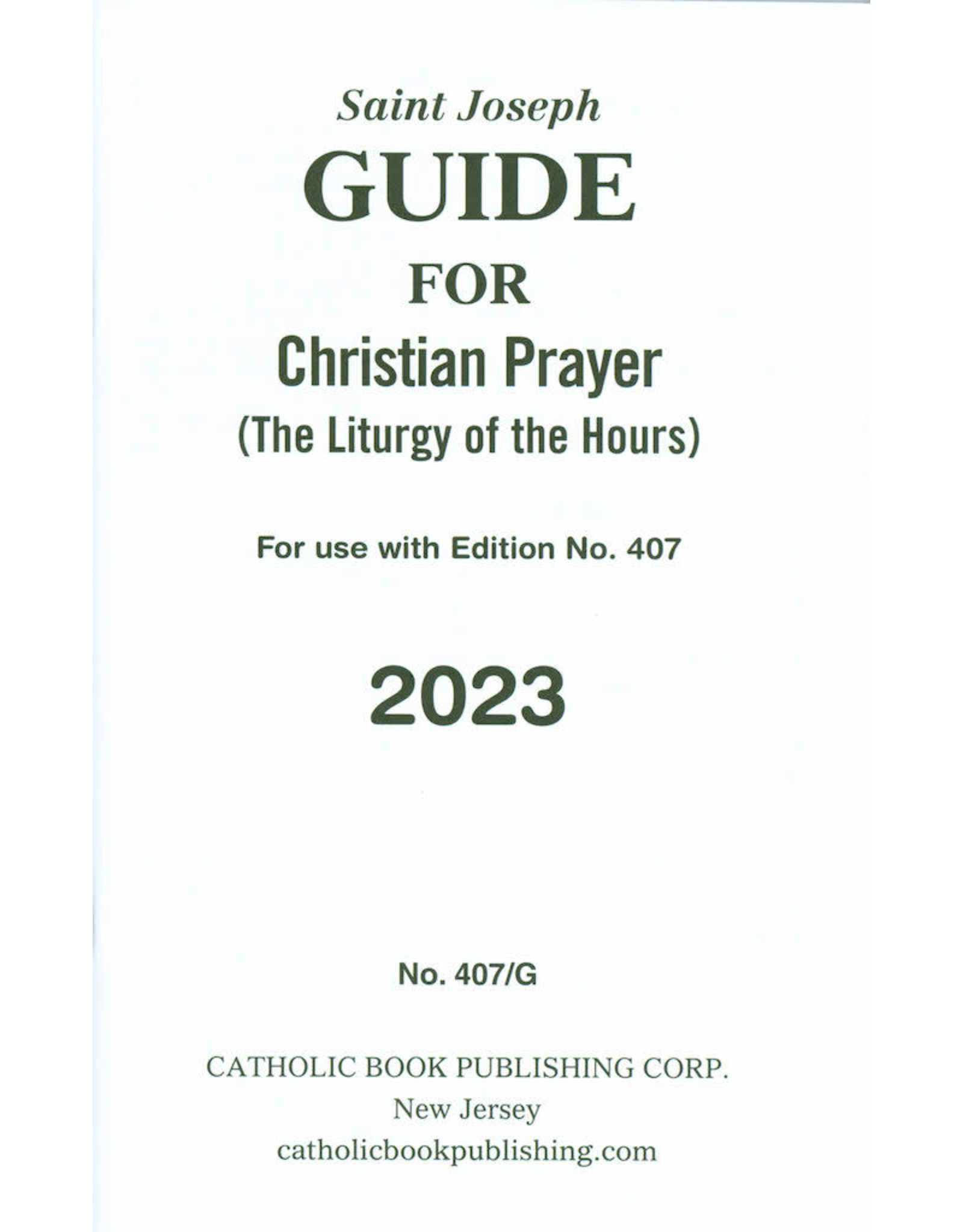 Catholic Book Publishing 2023 Guide for Large Print Christian Prayer