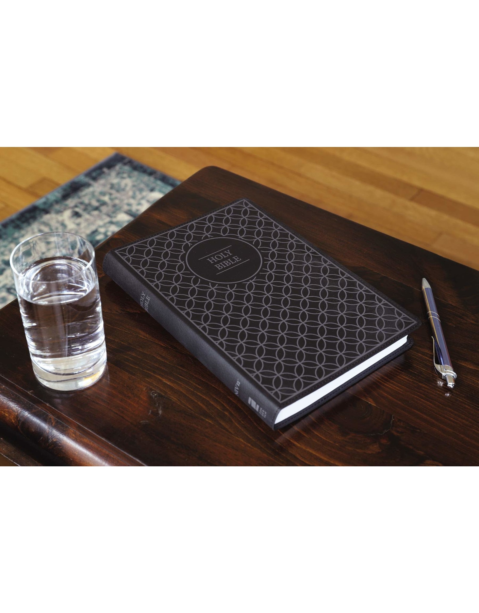 Zondervan NIV Large Print Value Thinline Gray/Black Imitation Leather Bible