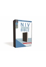 Zondervan NIV Large Print Value Thinline Gray/Black Imitation Leather Bible