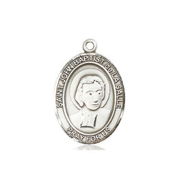Bliss St. John Baptist de La Salle Medal, Sterling Silver