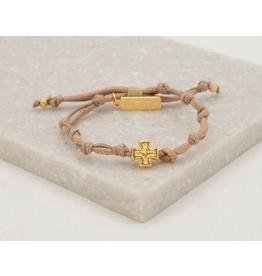 My Saint My Hero Bracelet - Surrender Prayer (Tan/Gold)