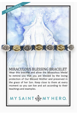 My Saint My Hero Bracelet - Miraculous Mary Blessing Bracelet (Light Blue/Silver)