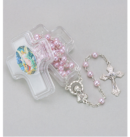 Rosary Bracelet - Elastic (Cat's Eye, White Beads) - Reilly's Church Supply  & Gift Boutique