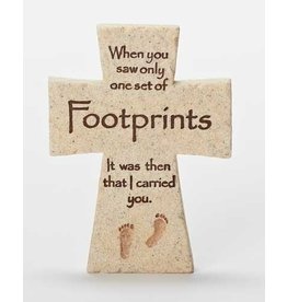 Roman Footprints Standing Cross (4")