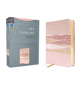 Zondervan NIV Thinline Bible, Leathersoft, Pink, Red Letter, Comfort Print