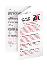 Catholic Book Publishing Order of Penance Cards for the People (Confession) (25)