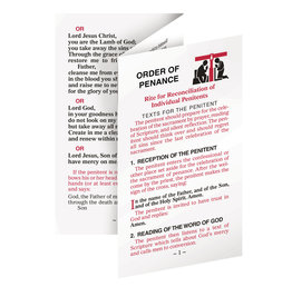 Catholic Book Publishing Order of Penance Cards for the People (Confession) (25)