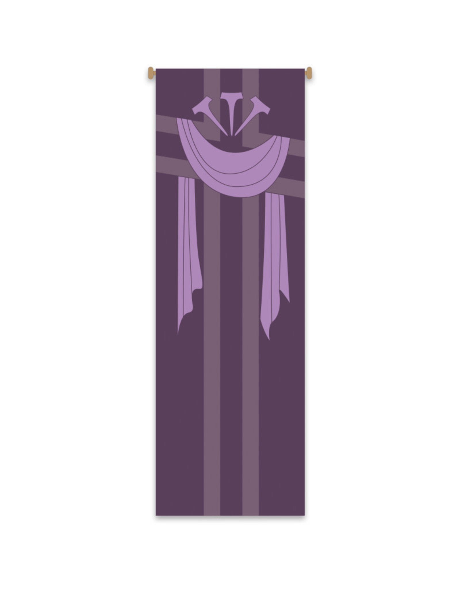 Slabbinck Banner - Lent: Nails & Shroud, Purple