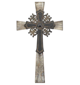 Dicksons Rustic Wood-Look Wall Cross (15")