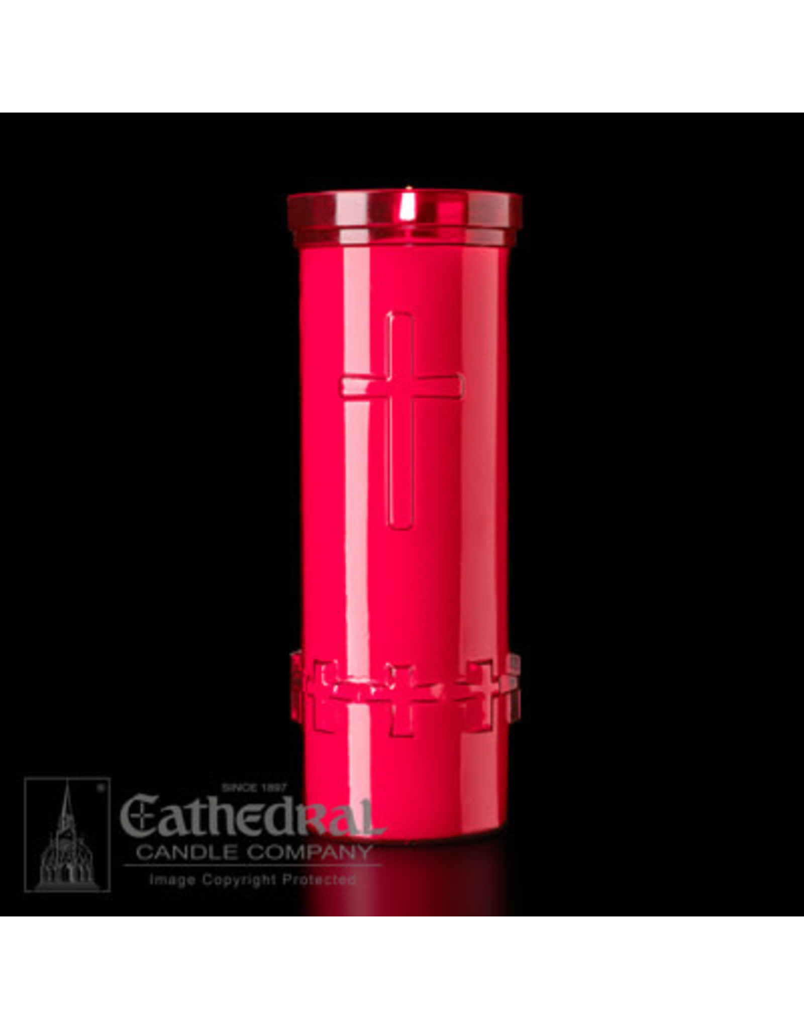 Cathedral Candle 6-Day Devotiona-Lite Ruby Plastic Candles (Each)