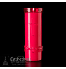 Cathedral Candle 6-Day Devotiona-Lite Ruby Plastic Candles (Each)