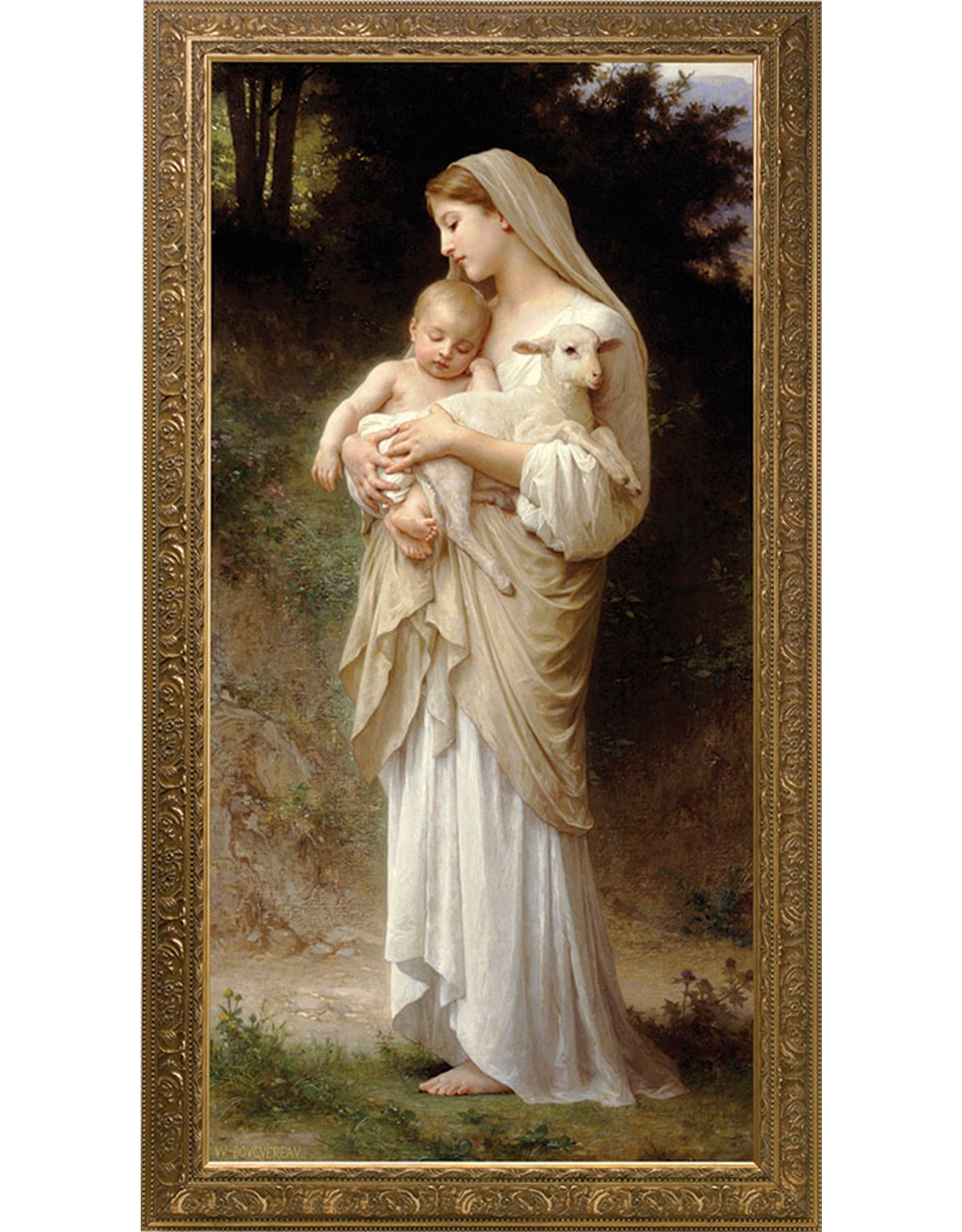 Nelson Art L'Innocence Ornate Gold Framed Canvas Picture