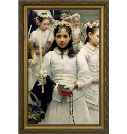 Nelson Art After the First Holy Communion (Detail 1 Girl) - Standard Gold Framed Art -
