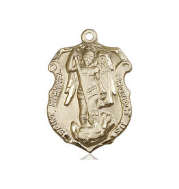 Bliss St. Michael the Archangel Shield Medal, Gold Filled