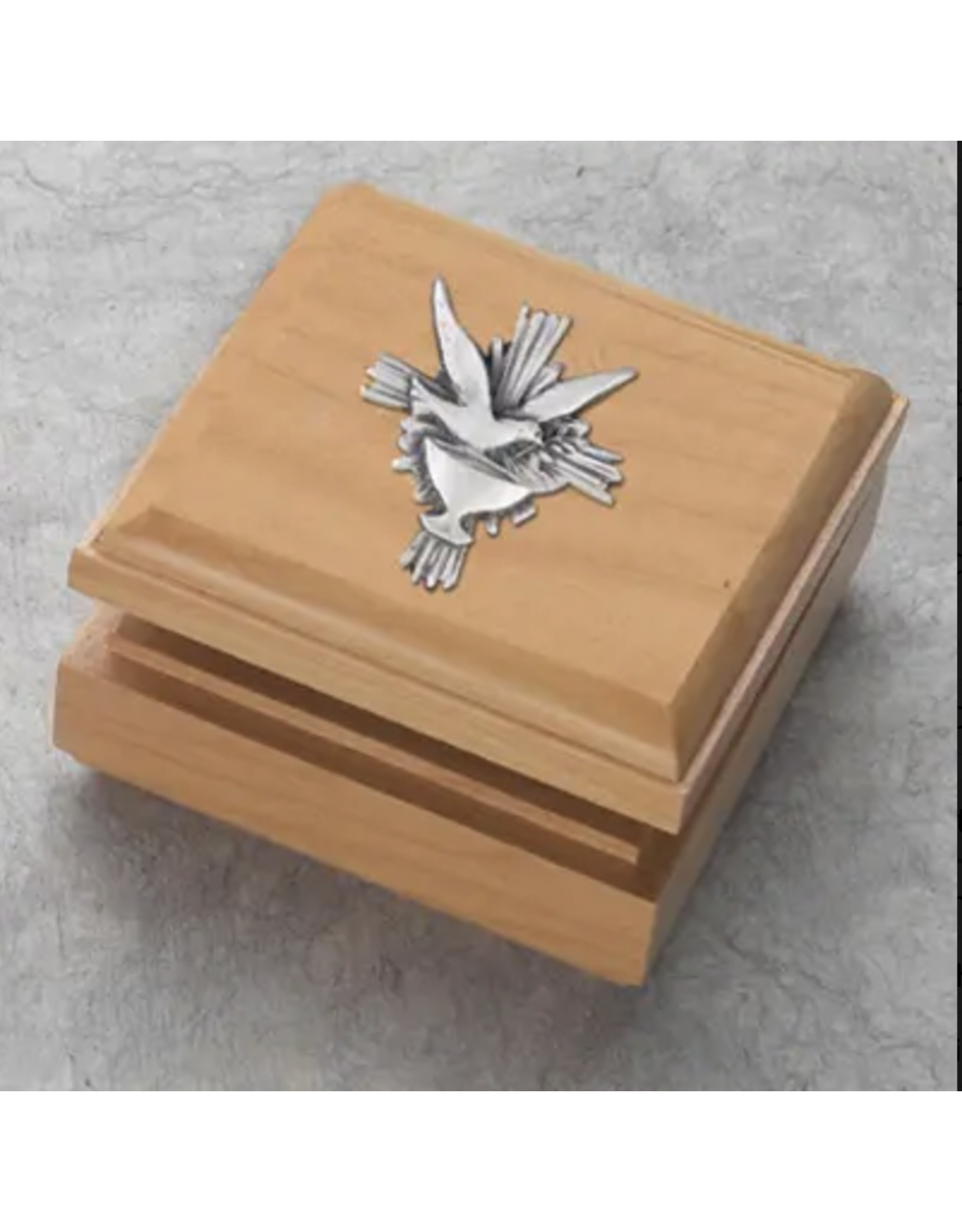 Devon Confirmation Rosary Box, Maple with Chalice