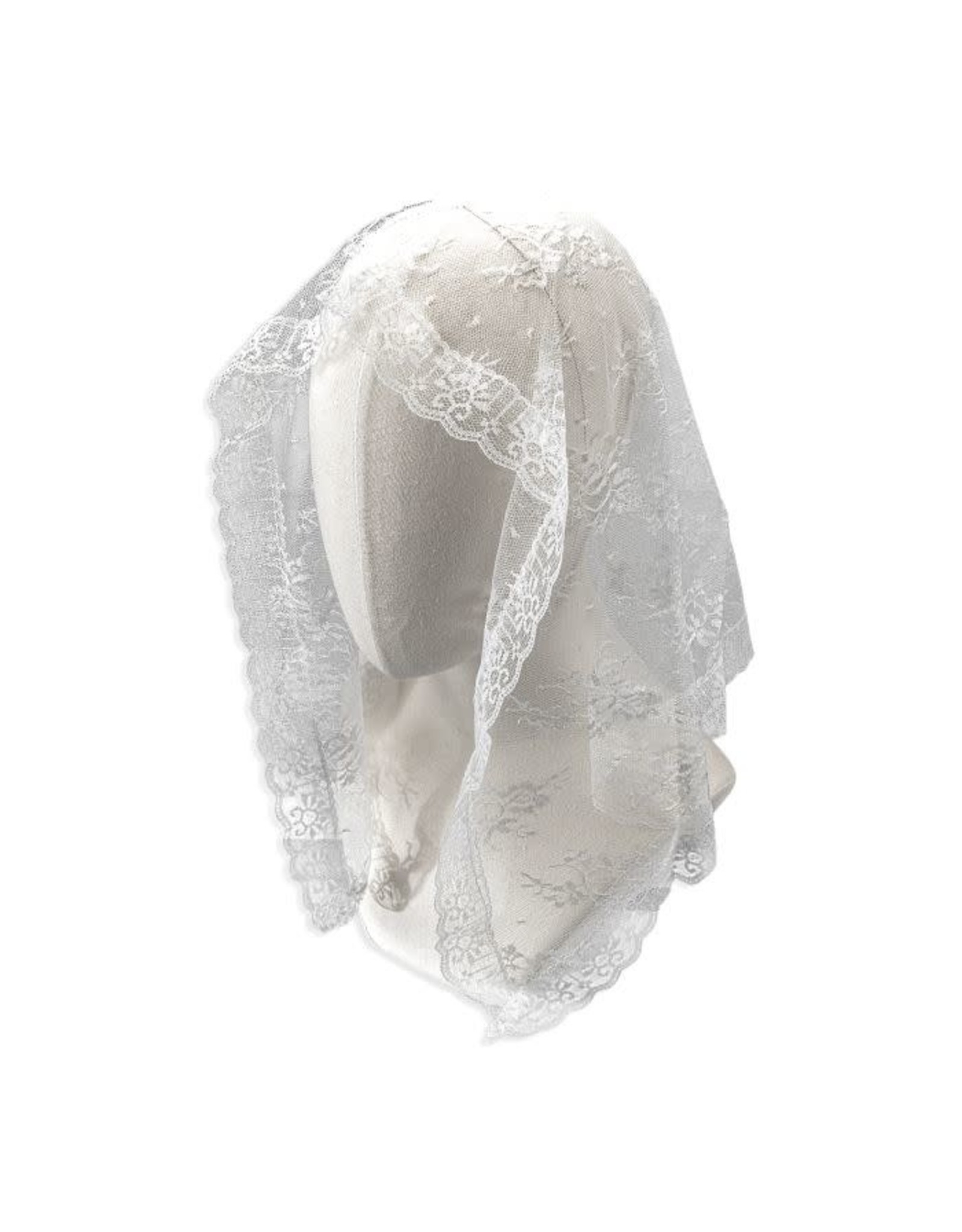 Hirten Mantilla (Veil) - White Nylon Lace