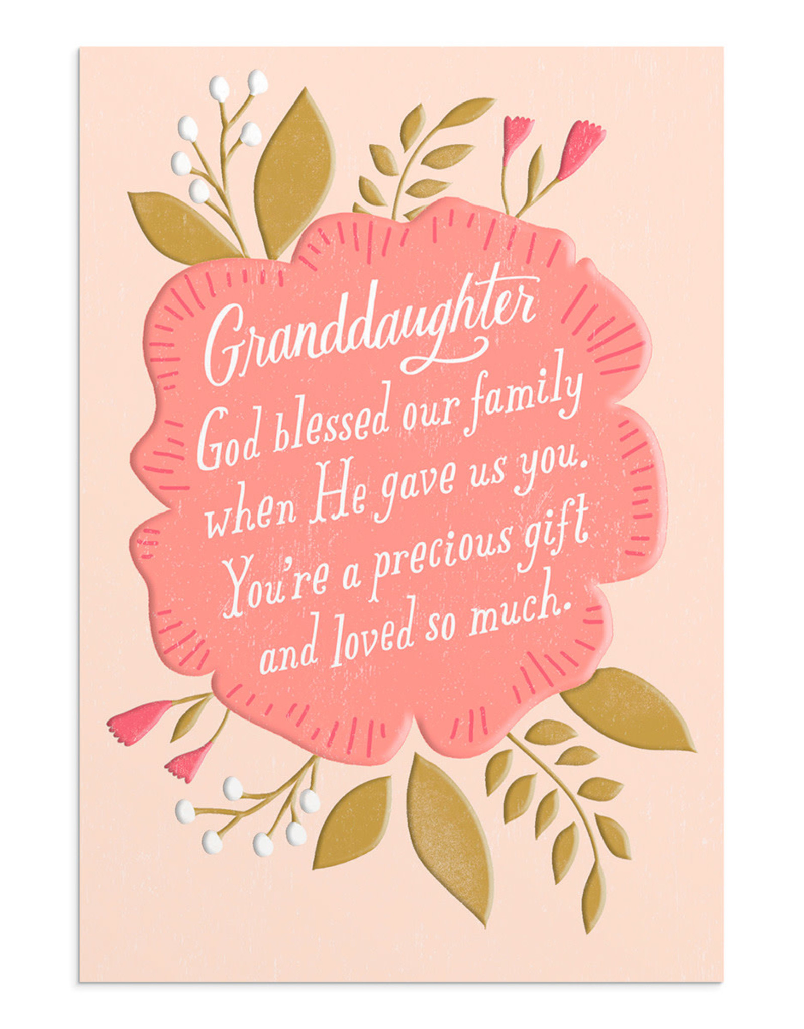 Dayspring First Communion Card - Granddaughter - A Precious Gift