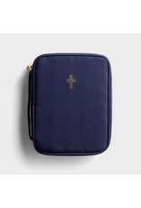 Dayspring Bible Cover - Navy with Gold Cross