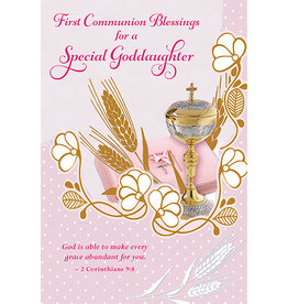 Greetings of Faith Card - First Communion (Goddaughter), Abundant Graces