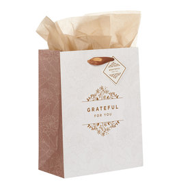 Christian Art Gifts Gift Bag - Grateful for You (Medium)