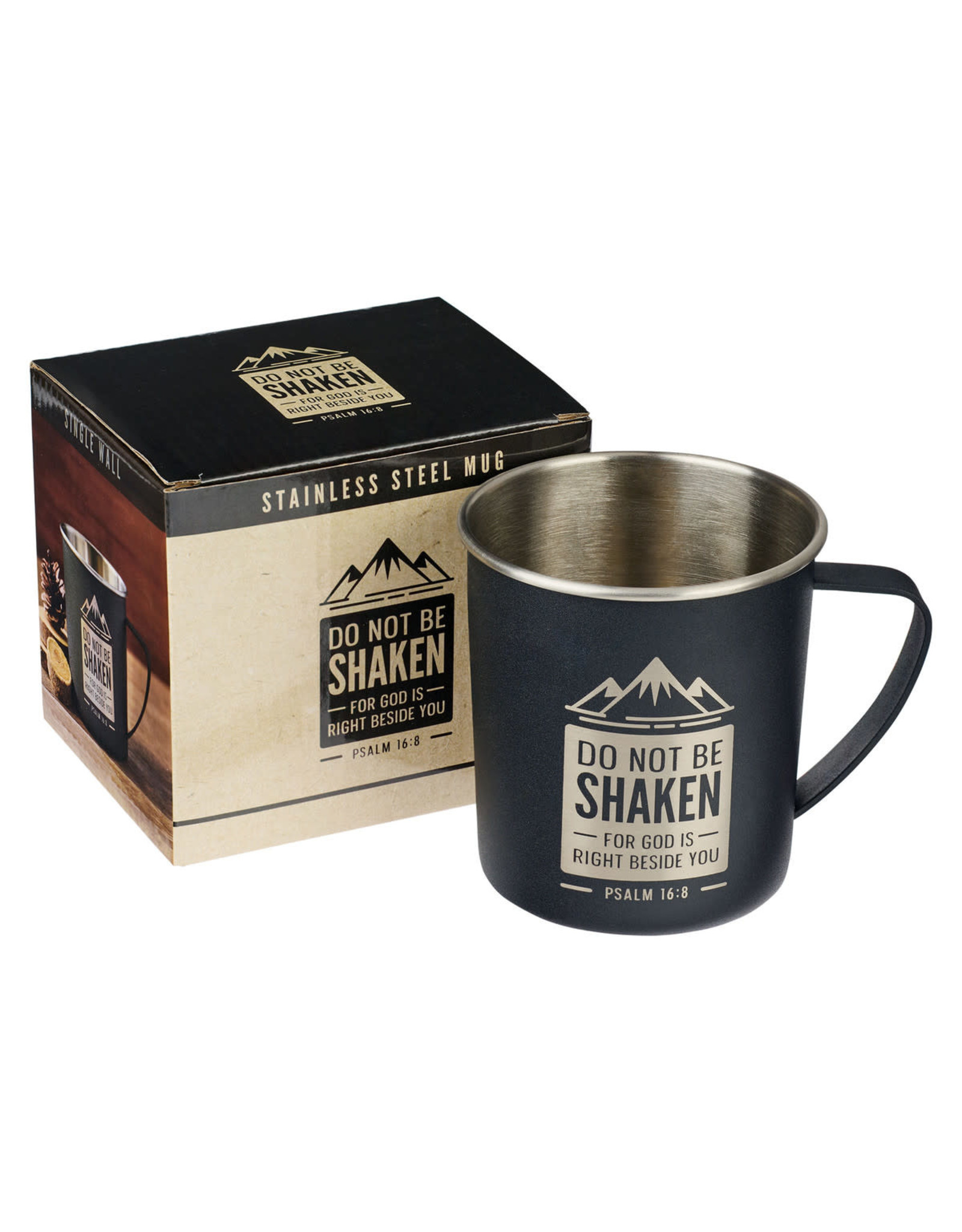 Christian Art Gifts Mug - Do Not be Shaken (Camp-Style Stainless Steel)