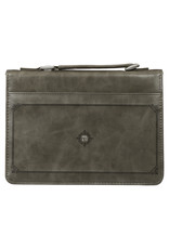 Christian Art Gifts Bible Cover - All Things, Grey Filigree, Medium