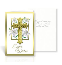 Hirten Easter Card - Lillies with Cross