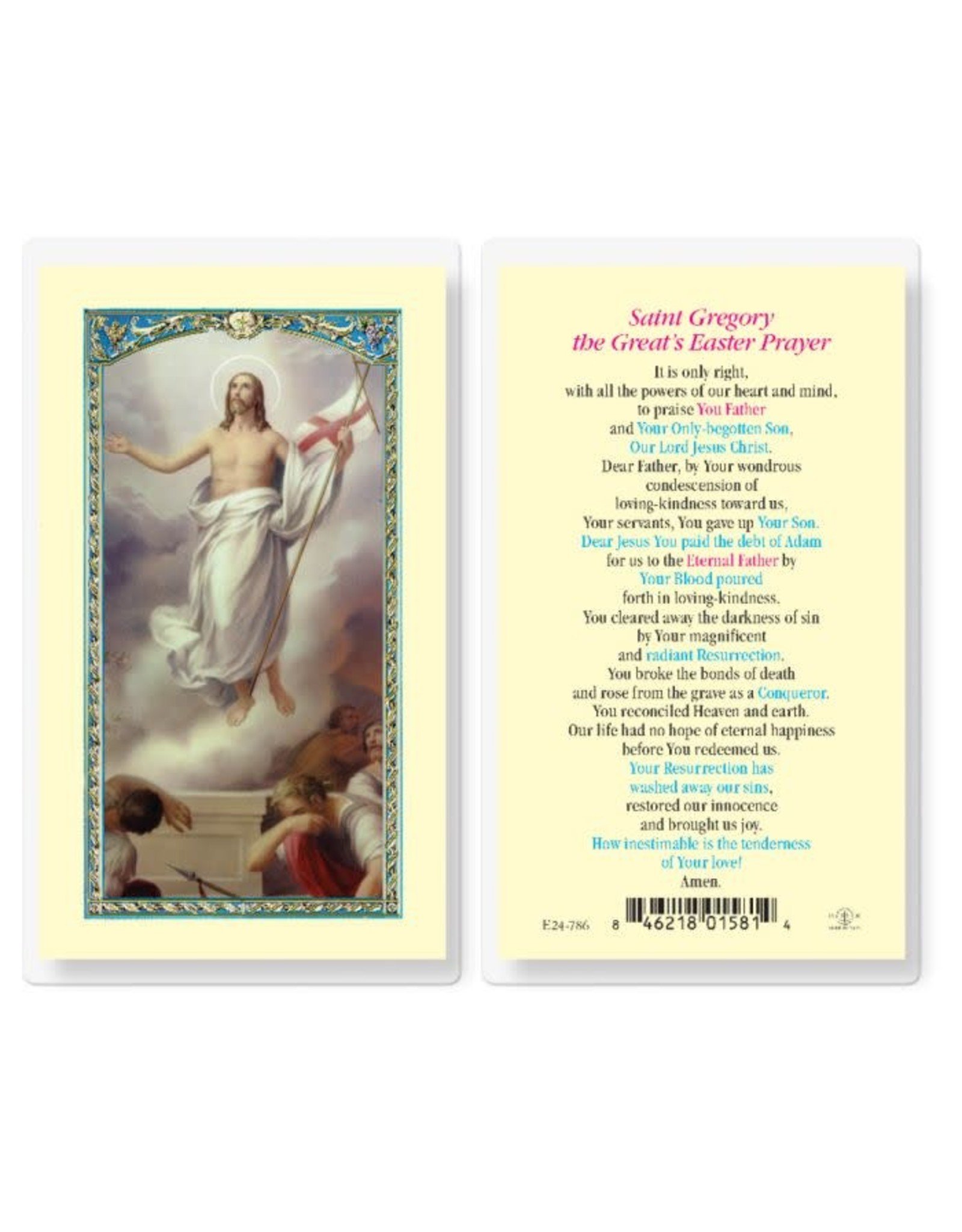 Hirten Holy Card, Laminated - Easter Prayer (St. Gregory)