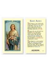 Hirten Holy Card, Laminated - St. Agnes