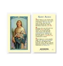 Hirten Holy Card, Laminated - St. Agnes