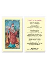 Hirten Holy Card, Laminated - St. Agatha