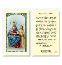 Hirten Holy Card, Laminated - St. Anne