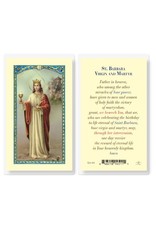 Hirten Holy Card, Laminated - St. Barbara